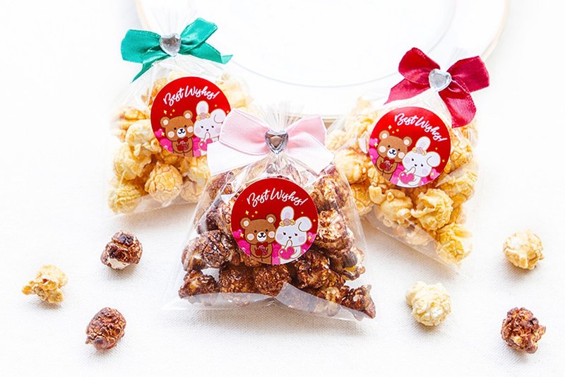 奇奇妮妮喜糖迷你包爆米花-2口味可挑(满百份免费印名字) - 手工饼干 - 新鲜食材 红色