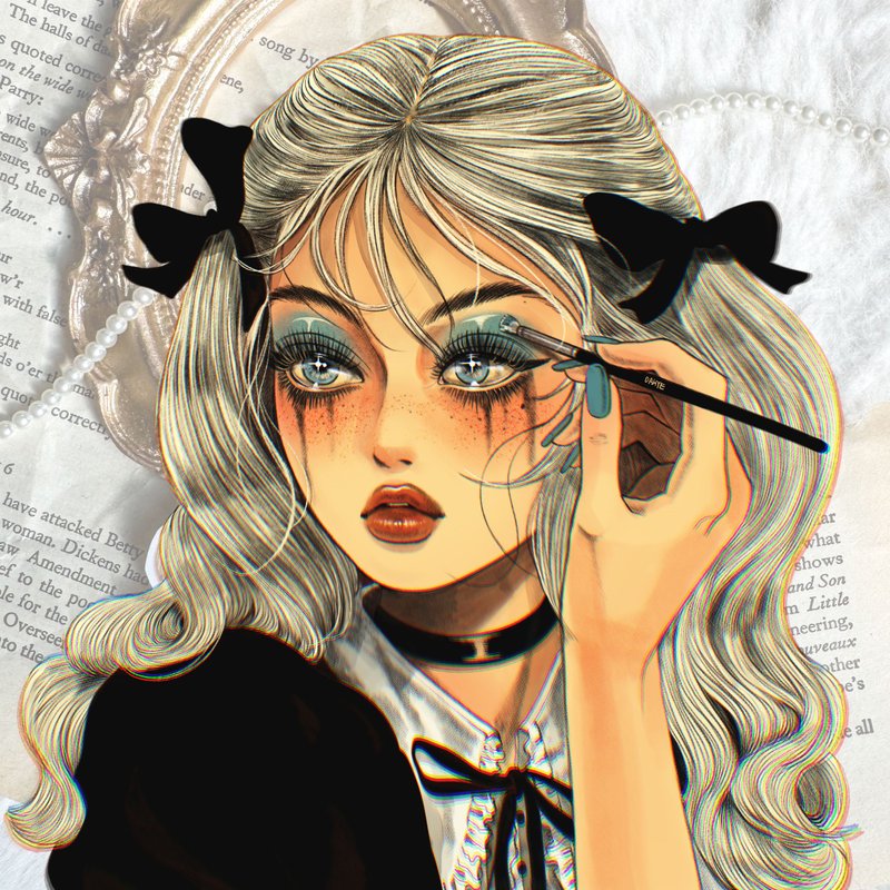 黑色泪滴贴纸 - 贴纸 - 纸 多色