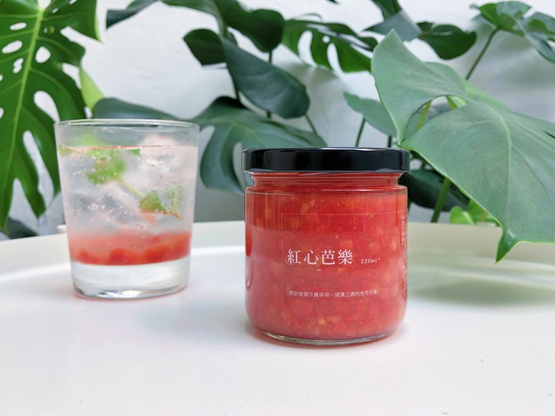 果食男子│红心芭乐 果酱 220ml - 果酱/抹酱 - 新鲜食材 红色