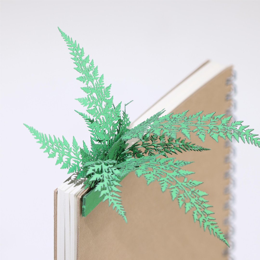 【立体植物贴纸】 蹄盖蕨 (605004) FingerART纸雕纸艺术 - 贴纸 - 纸 绿色