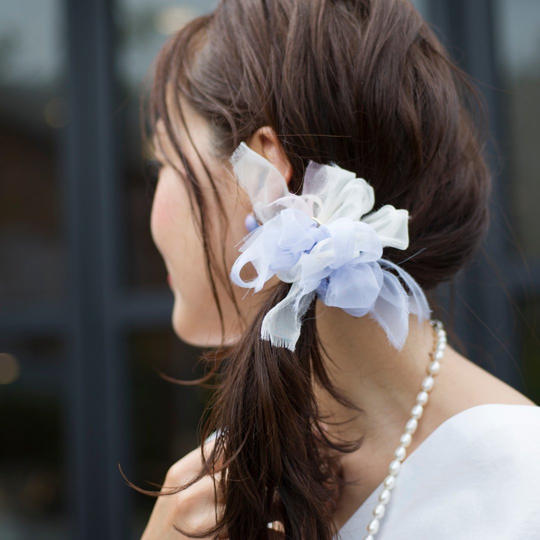 Summer limited | mini | Dolphin | Colorful blooming scrunchie - 发饰 - 聚酯纤维 紫色
