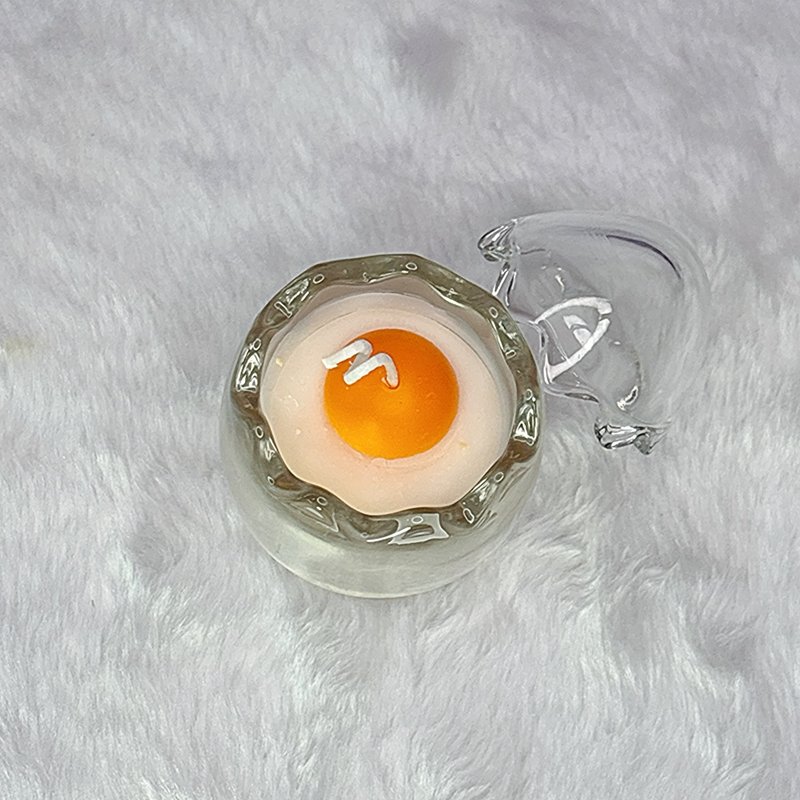 幸福香氛蛋蜡烛 - 蜡烛/烛台 - 蜡 橘色