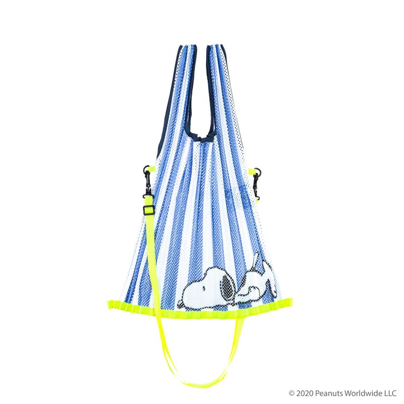 【限定商品】* Snoopy x Errorism 皱褶两用购物网袋 - 侧背包/斜挎包 - 其他材质 
