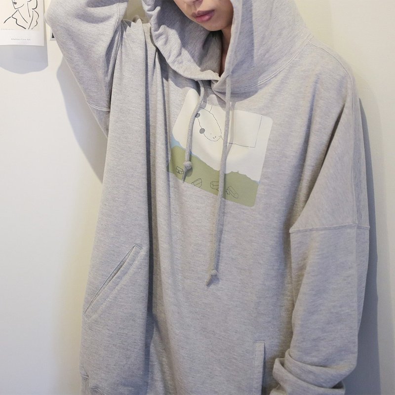 神仙的家 帽T - 中性连帽卫衣/T 恤 - 棉．麻 灰色