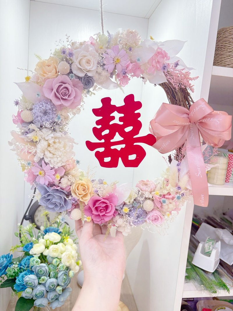 永生花花圈 - 干燥花/捧花 - 植物．花 多色