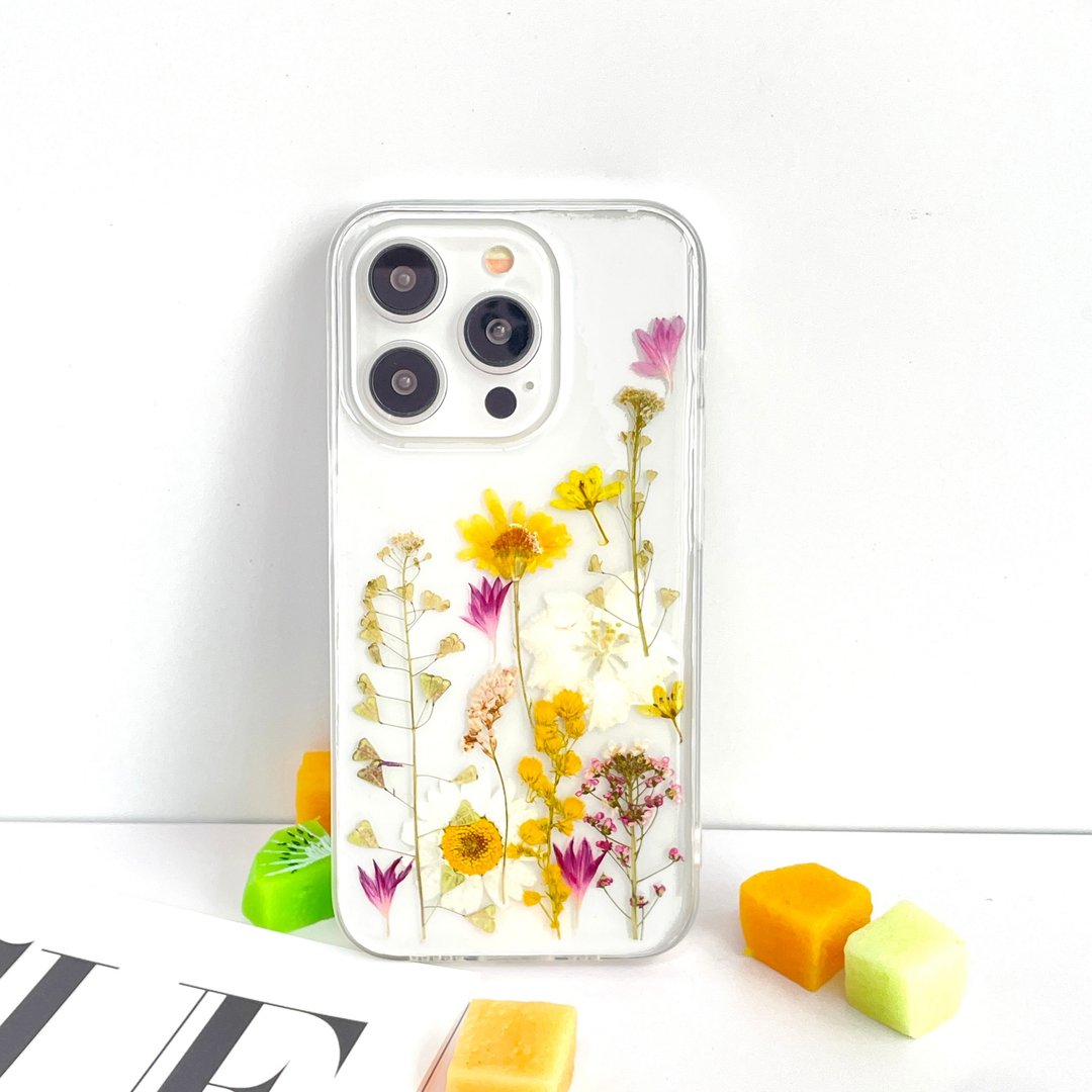 恋恋秋光花手作押花手机壳 适用于iPhone 16 Pro Max Samsung S25 - 手机壳/手机套 - 植物．花 