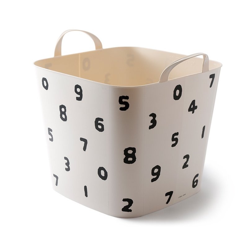 stacksto SOU SOU花漾篮-黑白十数 - 收纳用品 - 防水材质 白色