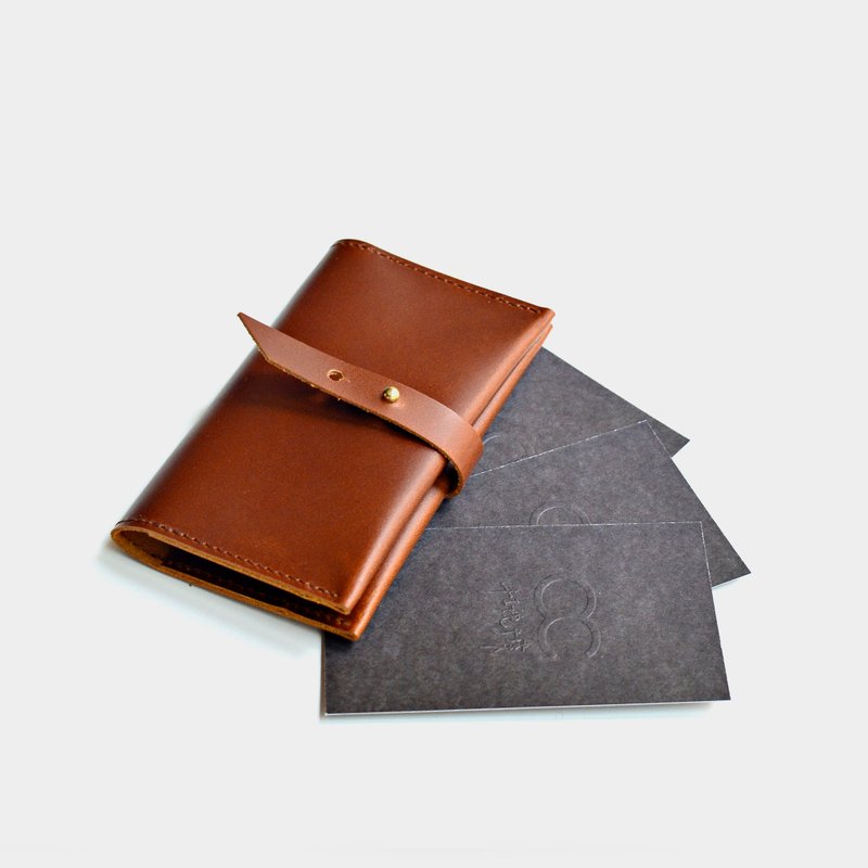 【黄童的出生证明】牛皮 名片夹 红棕色 皮革卡夹 悠游卡夹 情人节 礼物 定制打印 - 名片夹/名片盒 - 真皮 咖啡色