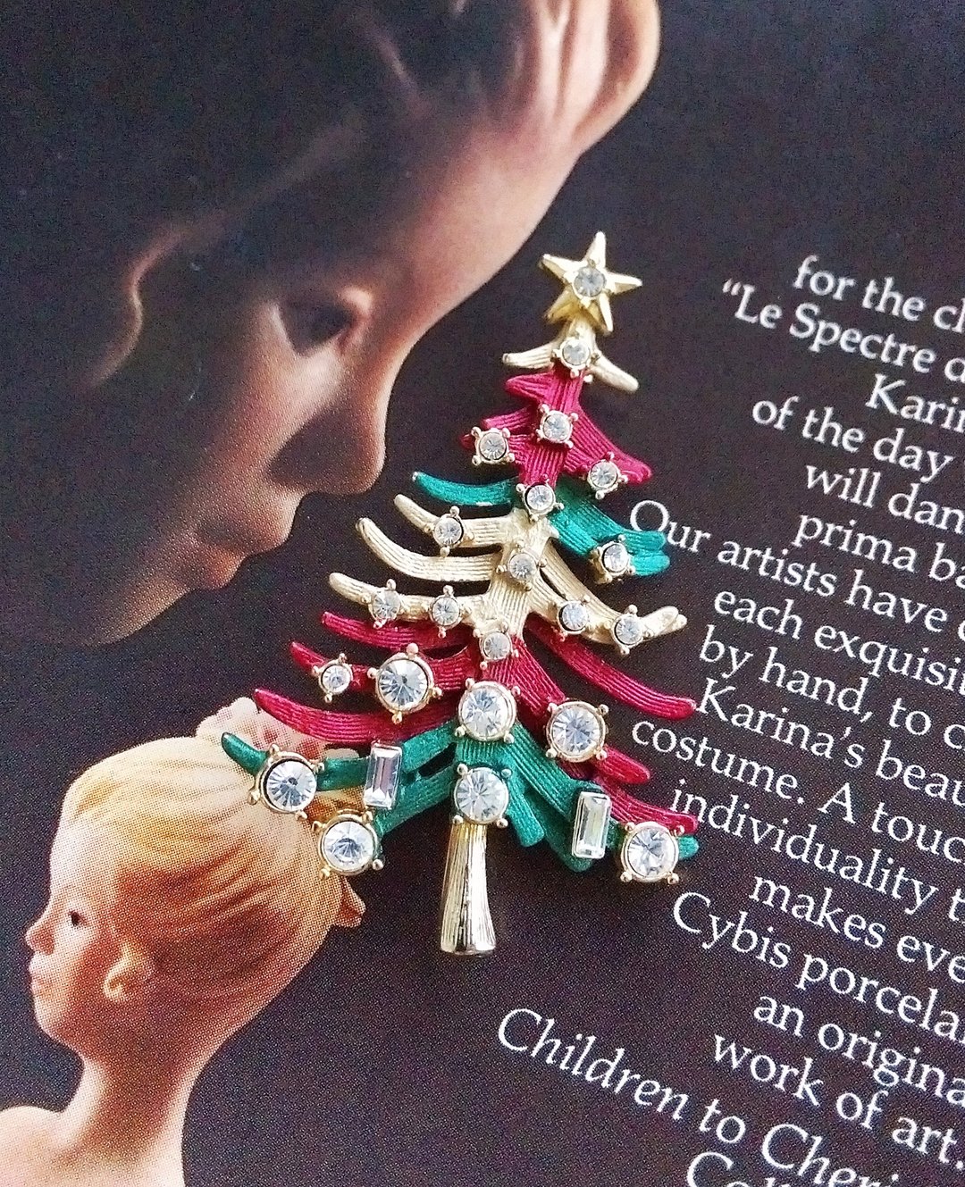 Vintage Jewelry 西洋古董饰品 立体 圣诞树 别致 别针 - 徽章/别针 - 其他金属 金色