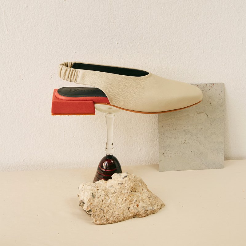 Gray - ONIONS Slingback Shoes - 男女凉鞋 - 真皮 灰色