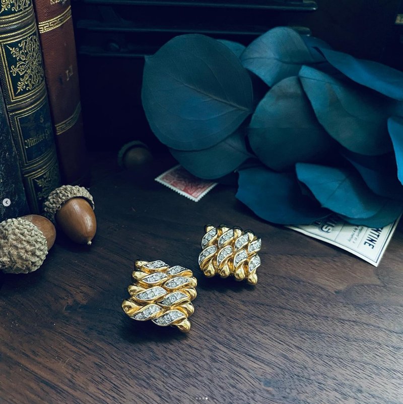 经典方钻耳夹 - 耳环/耳夹 - 其他金属 