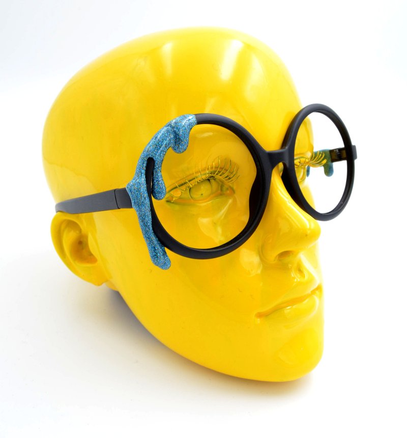 绿色闪粉溶雪糕 黑色眼镜框 - 眼镜/眼镜框 - 塑料 黑色