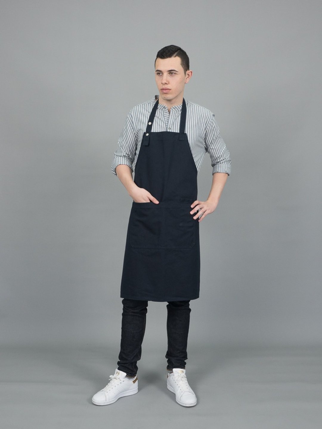 【Off-season sale】CLASSIC-ONE APRON (Navy Blue) 工作服 圍裙 - 围裙 - 棉 蓝色