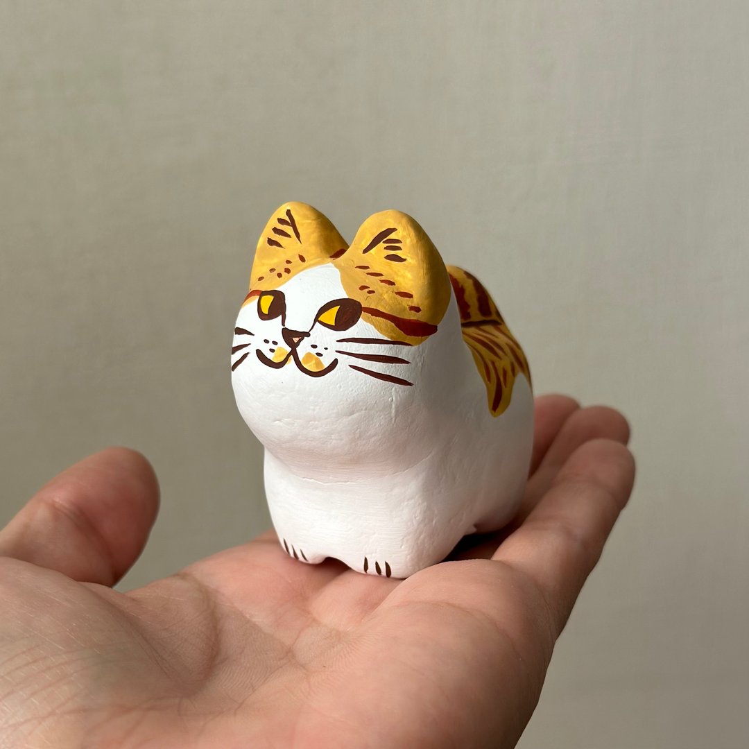 张子猫 橘白猫 - 玩偶/公仔 - 纸 多色