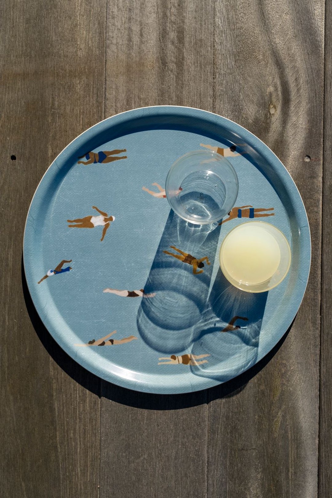 北欧设计圆型托盘-SWIMMERS TRAY,  (38cm) - 托盘/砧板 - 木头 绿色