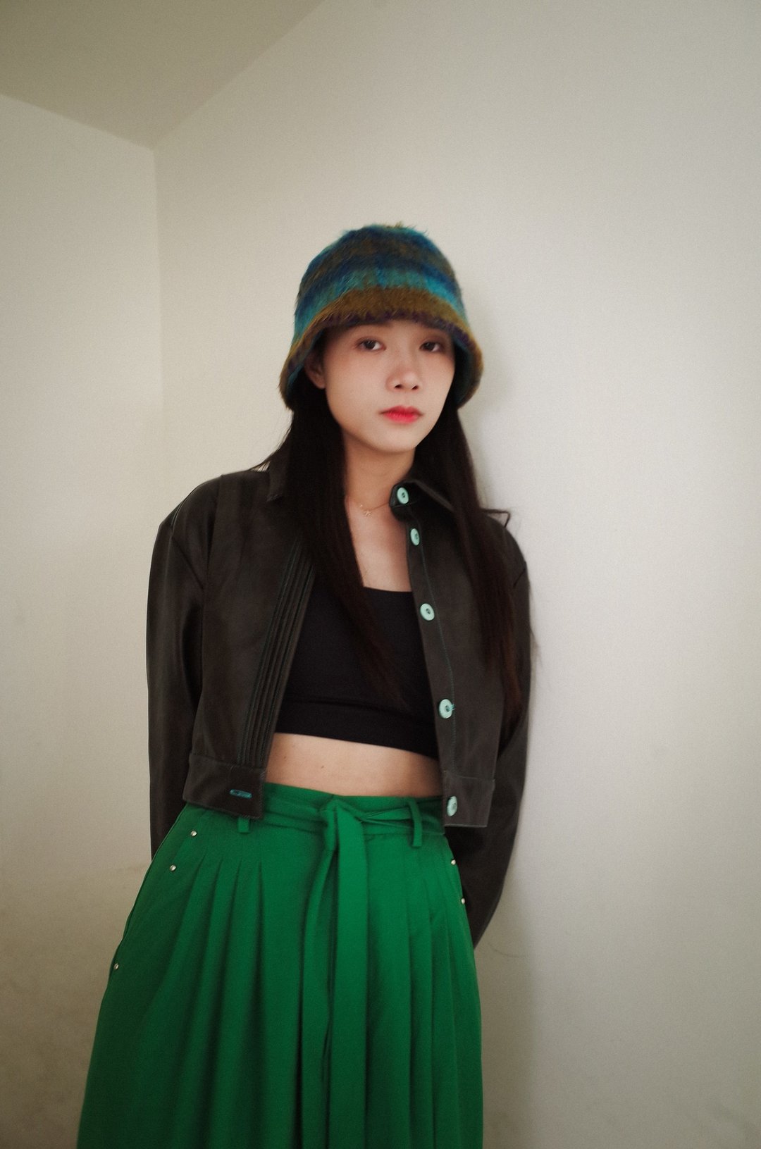 蓝色花纹渔夫帽 BLUE BUCKET HAT - 帽子 - 其他材质 蓝色