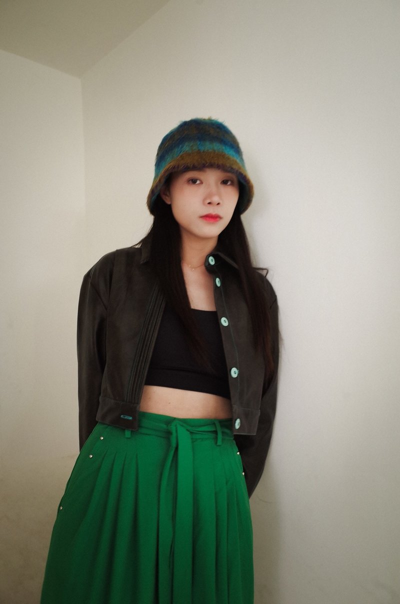 蓝色花纹渔夫帽 BLUE BUCKET HAT - 帽子 - 其他材质 蓝色