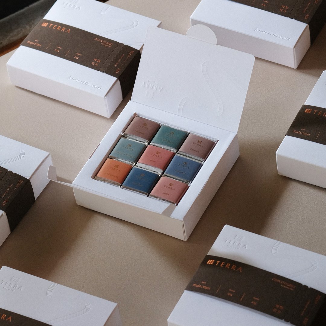 Choco Flight 环游世界单品巧克力礼盒-附提袋 - 巧克力 - 新鲜食材 咖啡色
