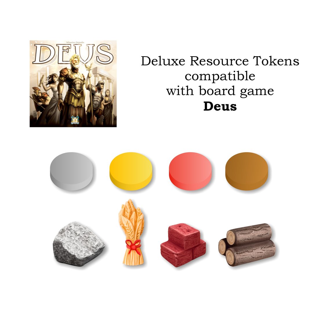 与 Deus 棋盘游戏兼容的豪华资源代币。 - 桌游/玩具 - 其他材质 
