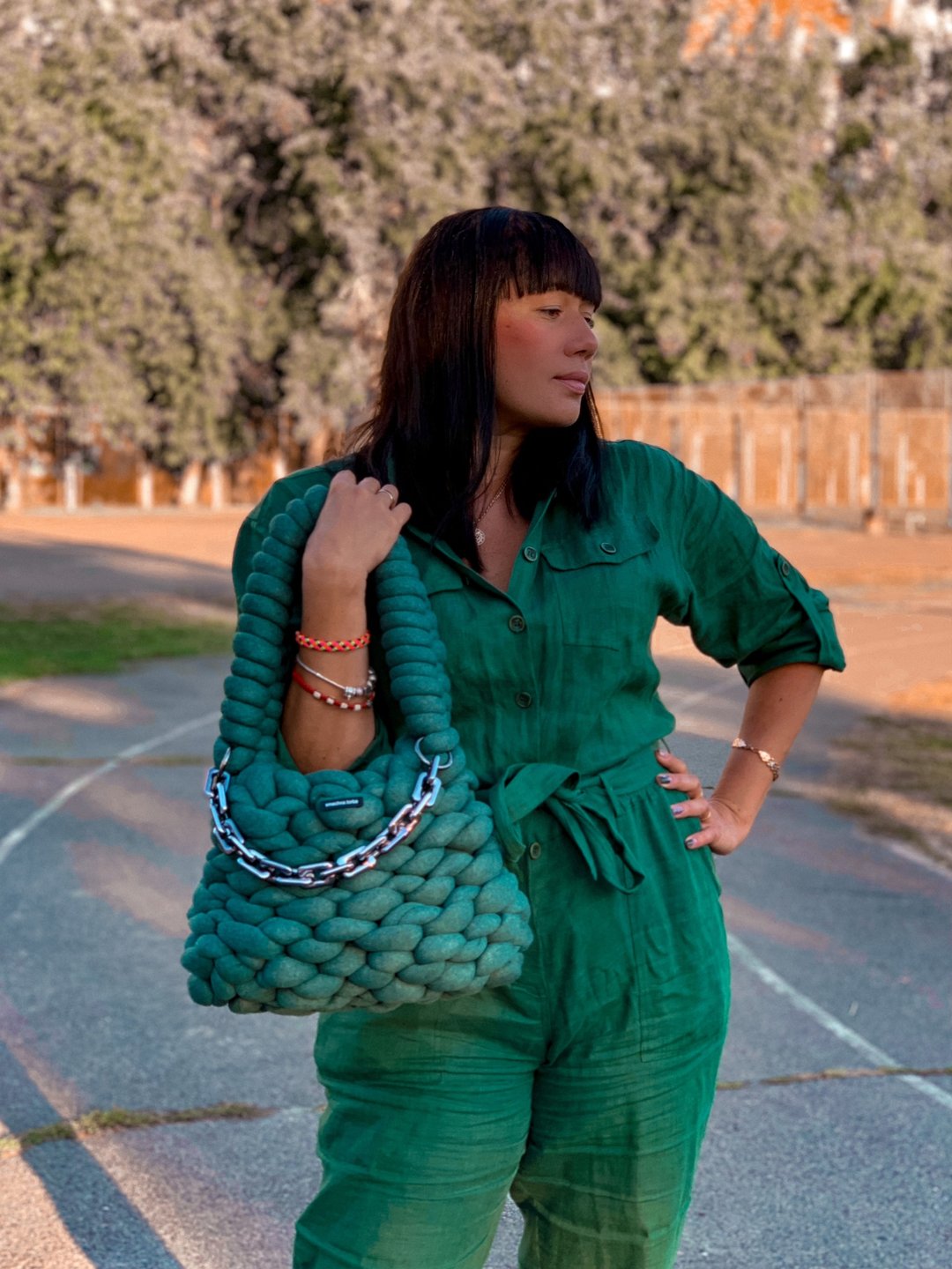 Chunky bag knit pattern PDF and video tutorial, crochet handbag, shoulder purse, - 手工艺教程/工具书 - 其他材质 