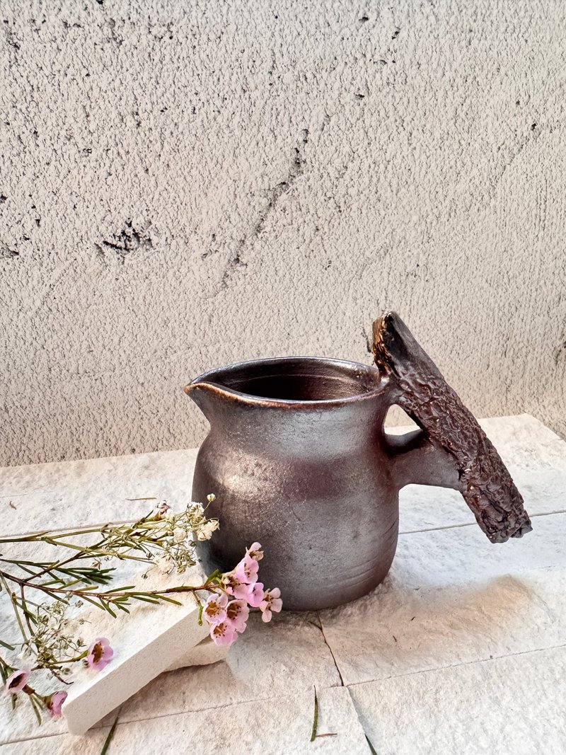 柴烧木纹手把茶海 - 茶具/茶杯 - 陶 