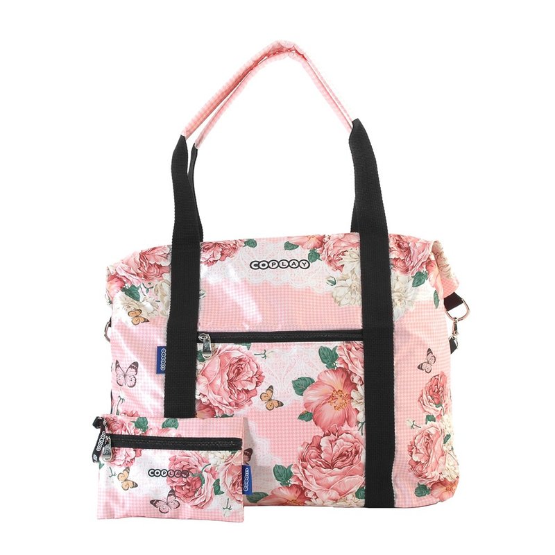 千鸟玫瑰| 旅行袋 | 大容量 | 肩背包 | 斜背包 | 手提包 - 侧背包/斜挎包 - 防水材质 粉红色