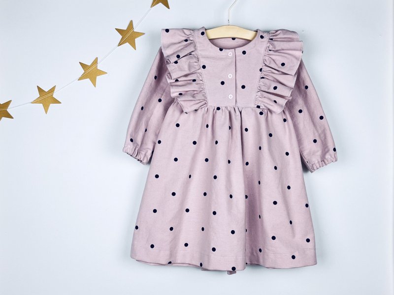 儿童连衣裙 粉色婴儿连衣裙 棉质女孩连衣裙 - 童装礼服/连衣裙 - 棉．麻 粉红色
