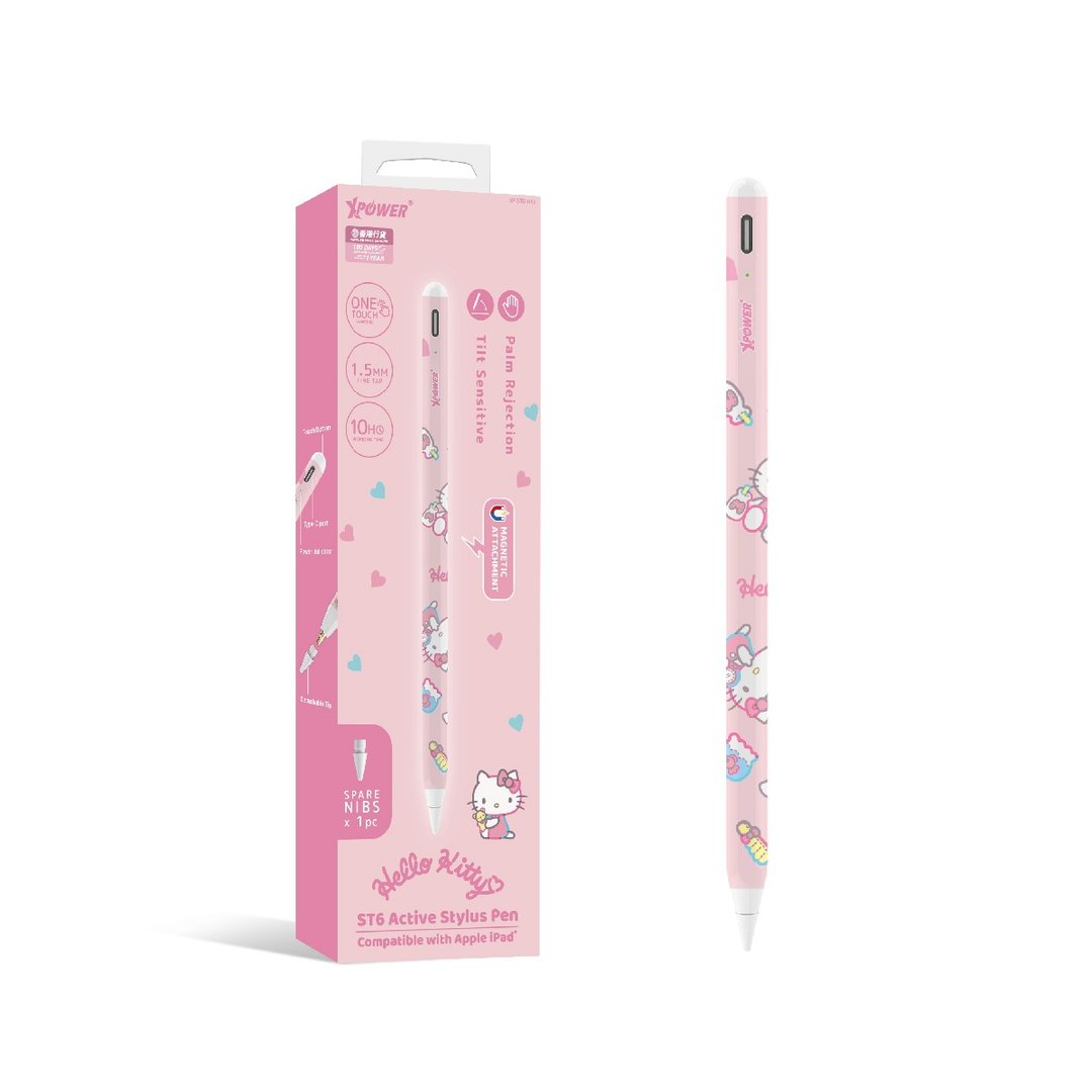 XPower x Sanrio Hello Kitty ST6磁吸主动式触控笔 (iPad only) - 电脑配件 - 其他金属 粉红色