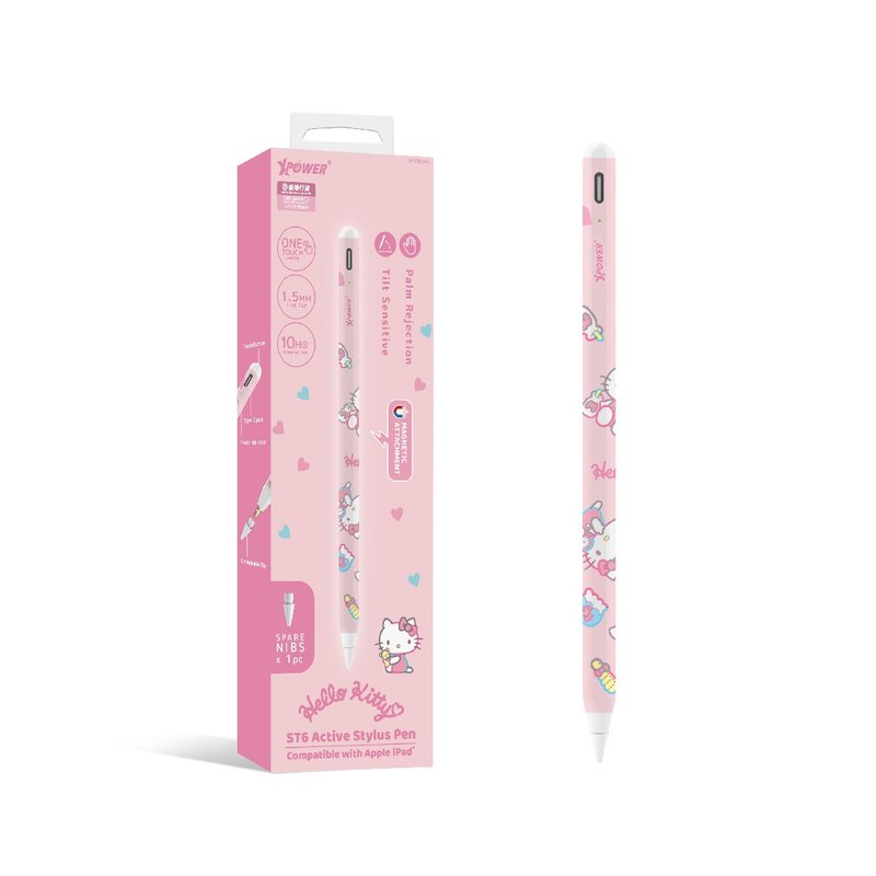 XPower x Sanrio Hello Kitty ST6磁吸主动式触控笔 (iPad only) - 电脑配件 - 其他金属 粉红色