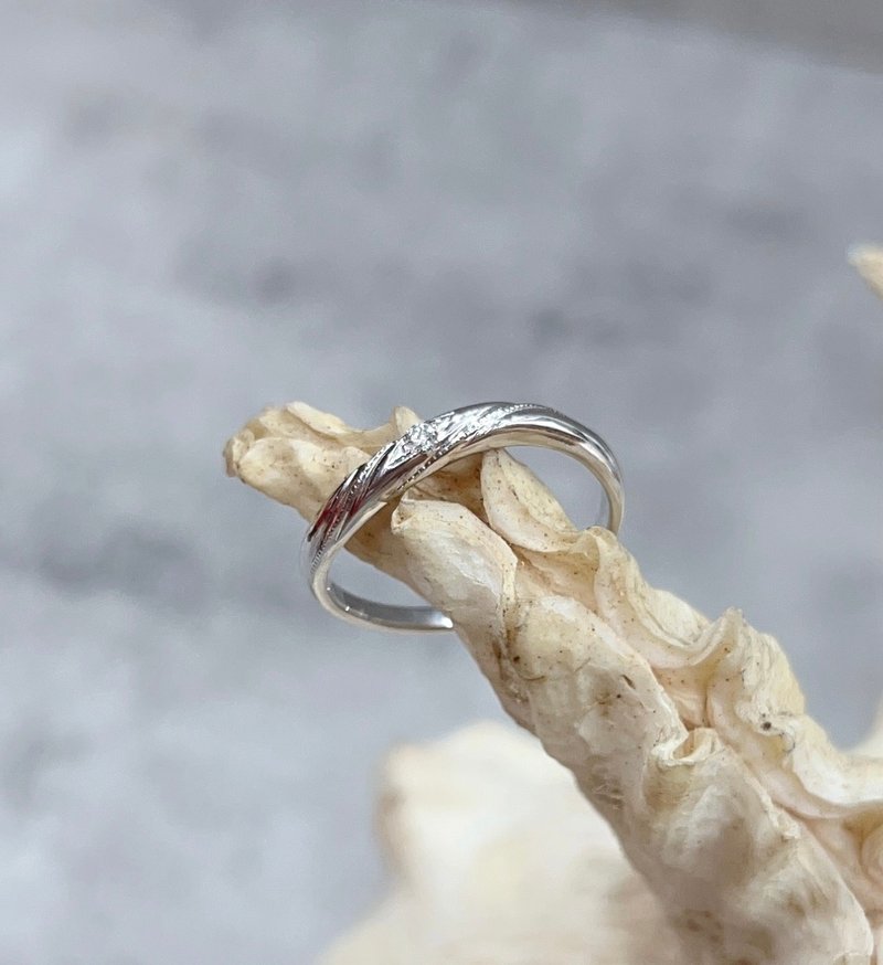 天然钻石戒指 南非钻石 白K金 K333 - 戒指 - 钻石 