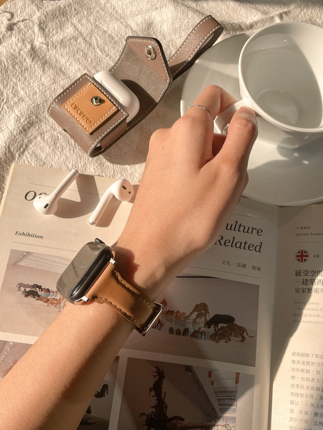 Apple Watch 质感细款牛皮真皮表带 | 气质小姊姊棕色 | - 表带 - 真皮 咖啡色