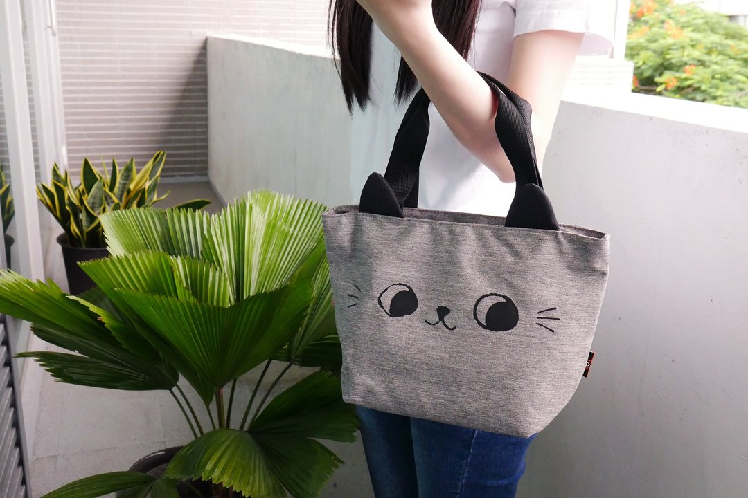 O-CAT－猫耳小提袋。JBG-194 - 手提包/手提袋 - 尼龙 