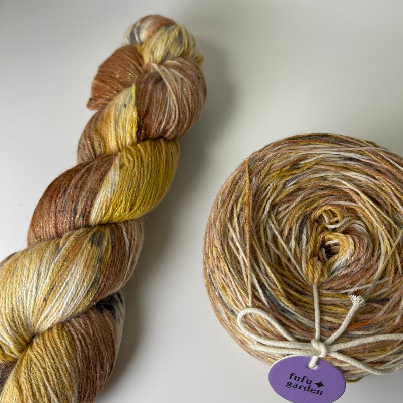 fufugarden手染線兔絨綿韻系列-兔尾黃金-羊毛兔毛 - 编织/刺绣/羊毛毡/裁缝 - 羊毛 