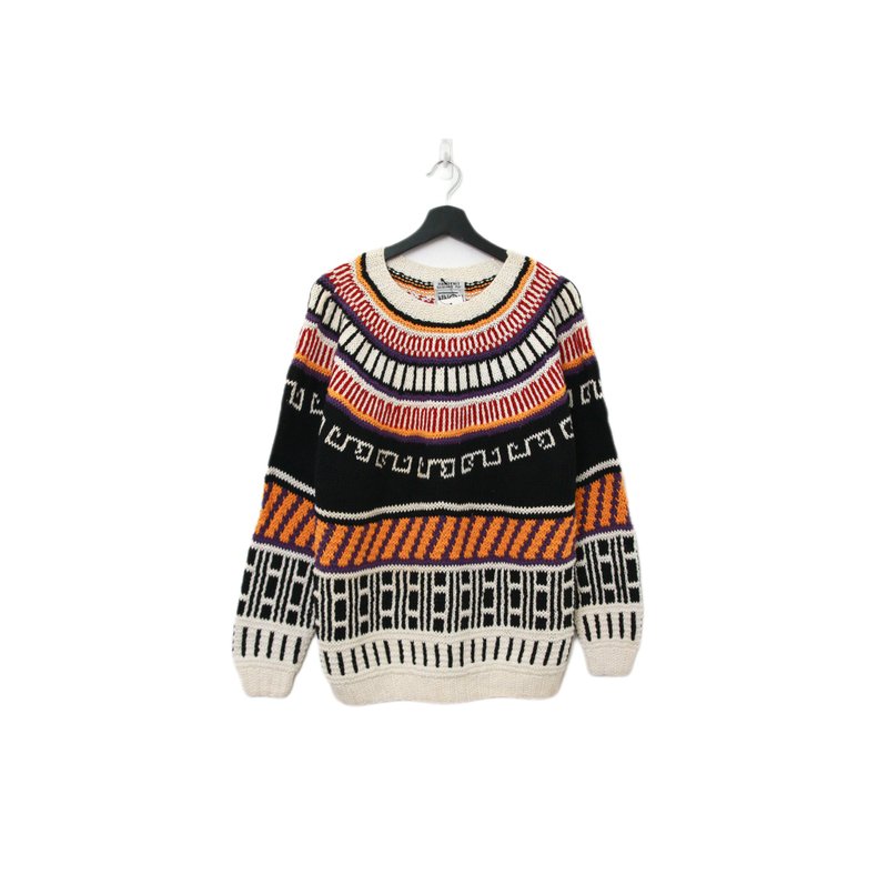 Back to Green-复古毛衣 图腾 环绕  ws-50 vintage sweater - 女装针织衫/毛衣 - 棉．麻 