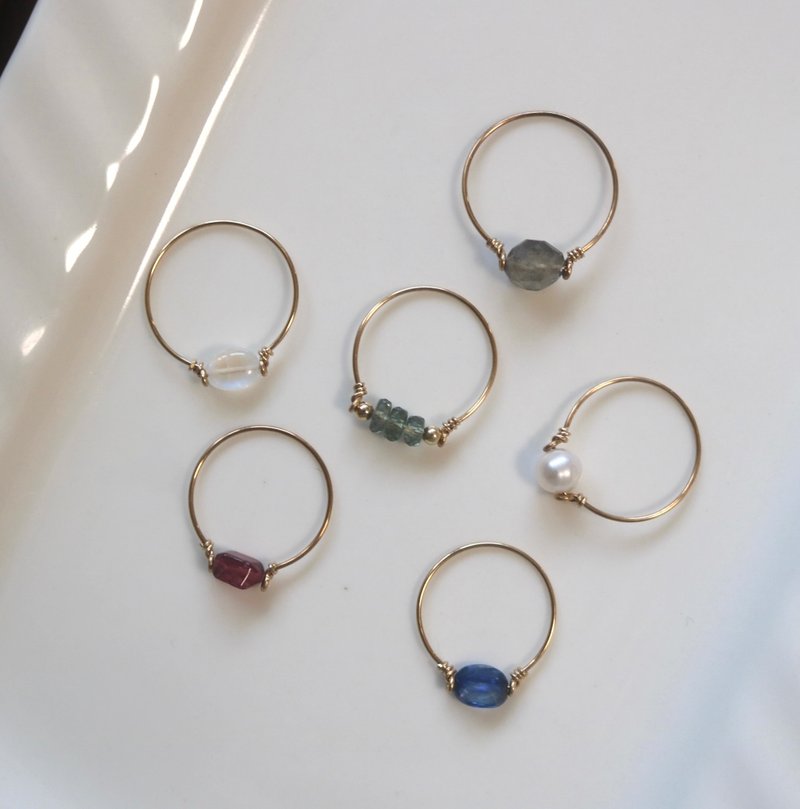 祝好运 - 戒指 - 半宝石 金色