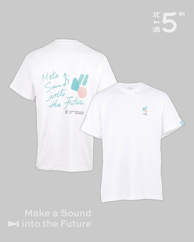 五周年纪念 T-shirt - 其他 - 棉．麻 白色