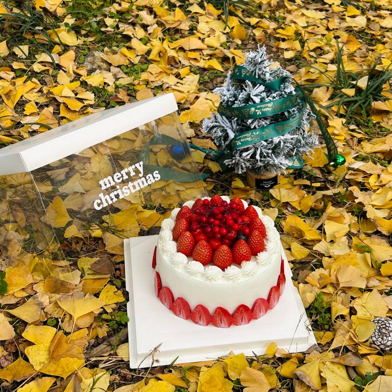 【25套】白色三件套透明蛋糕盒6寸/8寸/10寸 - 包装材料 - 纸 粉红色