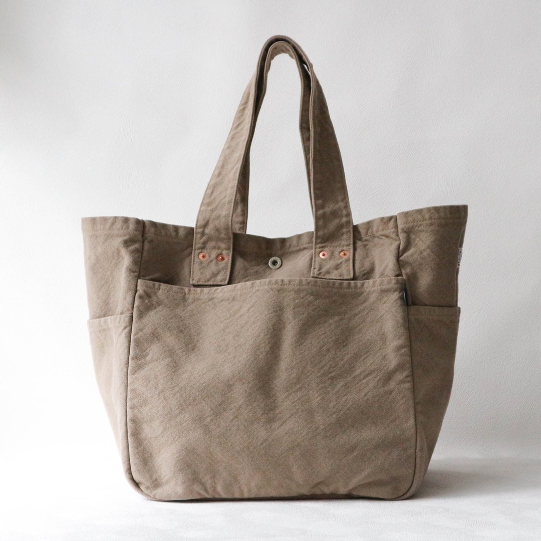 Work Tote Bag L [Beige] (VC-3L) - 手提包/手提袋 - 棉 卡其色