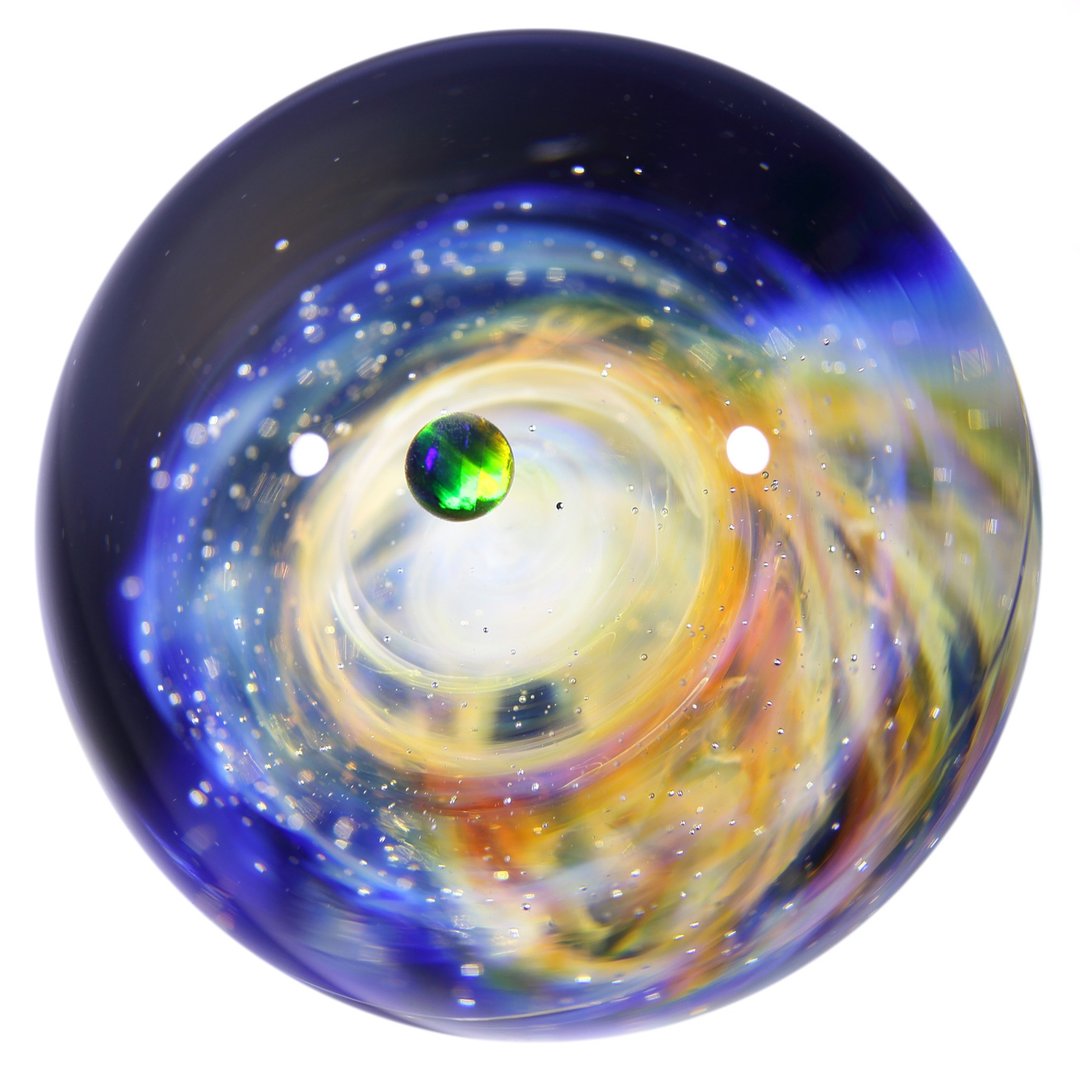 52mm 宇宙玻璃球摆设 no.M284 - 摆饰 - 玻璃 蓝色