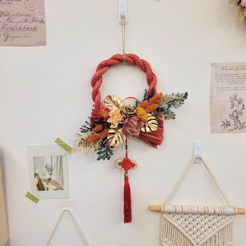 日式迎春注连绳。附包装。春节礼盒 - 墙贴/壁贴 - 植物．花 