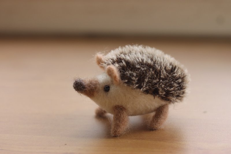 羊毛毡迷你刺猬 订制款 - 玩偶/公仔 - 羊毛 咖啡色