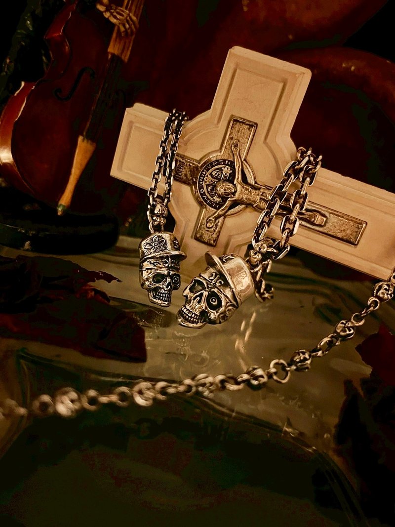 【摇滚庞克系列】嘻Hip hop  /纯银/情人对饰 (不含链) - 项链 - 纯银 银色