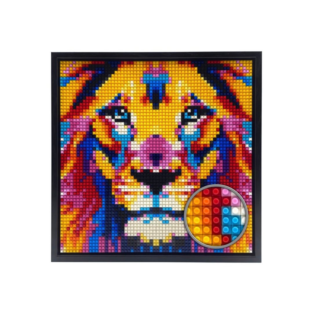 【狮子】积木画套装 (附画框和工具) 香港制作 品质保证 - 海报/装饰画/版画 - 塑料 多色