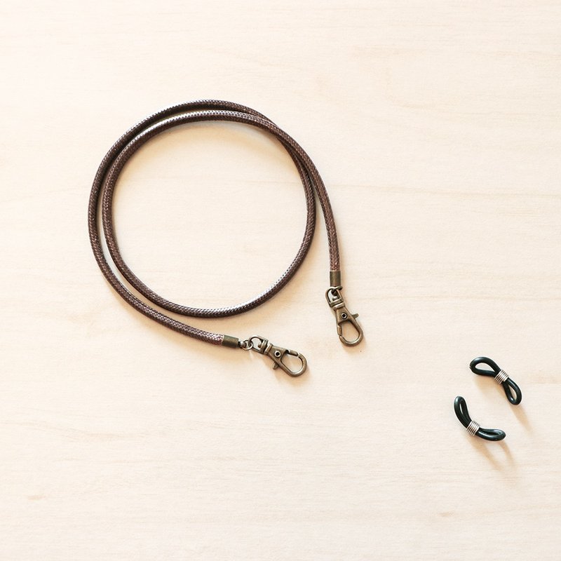 率性极简丨眼镜绳 口罩挂绳 项链 多用途时尚配件 短版-拿铁咖 - 颈链 - 其他材质 咖啡色