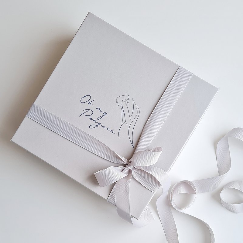 Gift box - 满月礼盒 - 纸 银色