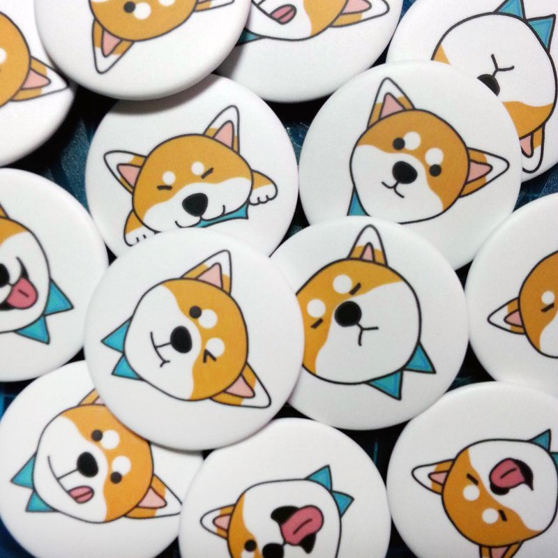 柴柴表情包 / 徽章 - 徽章/别针 - 塑料 