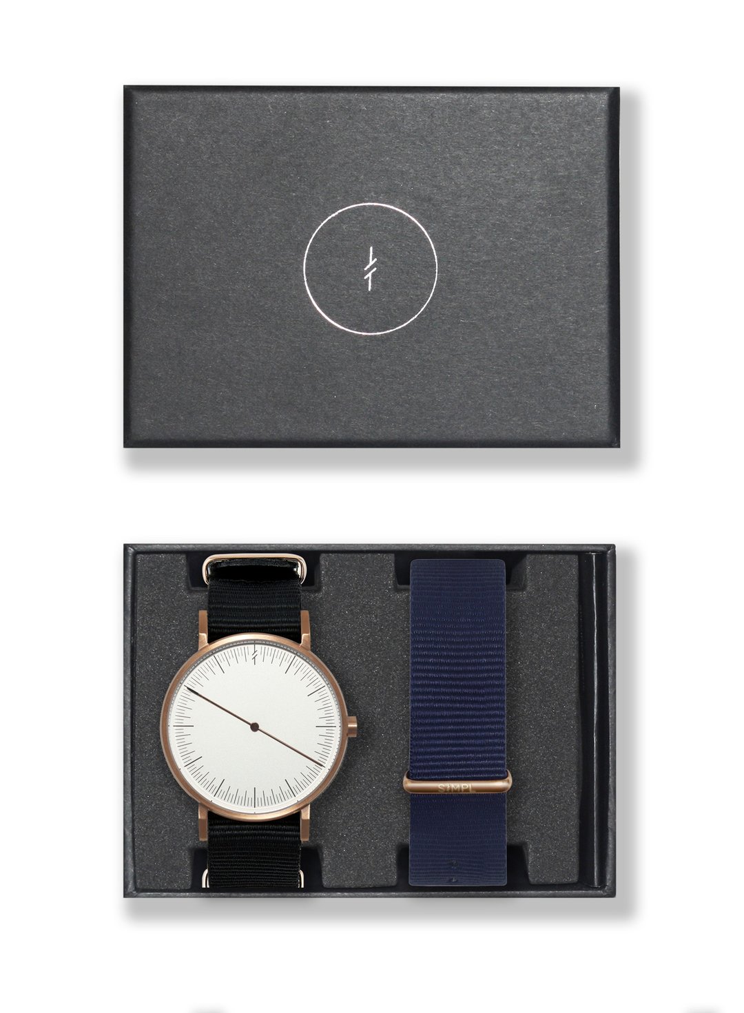 Simpl Watch - Ochre Charcoal Nato Set - 男表/中性表 - 不锈钢 金色