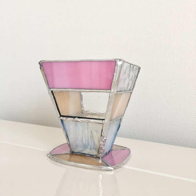 Holder Stand Daydream Pastel Pink Glass Bay View - 摆饰 - 玻璃 粉红色