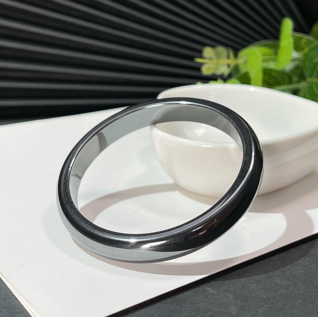 太赫兹石手镯54+MM 钛赫兹波多晶硅 能量石 时尚健康助睡眠抗疲劳 - 手链/手环 - 半宝石 