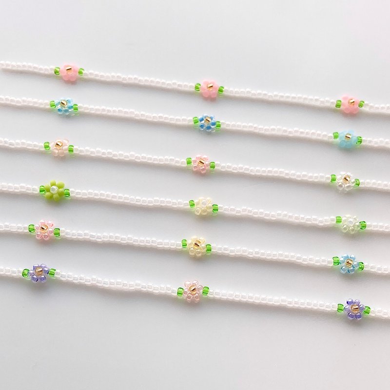 串珠花眼镜带/口罩带多种颜色（40/50/60厘米） - 其他 - 其他材质 多色
